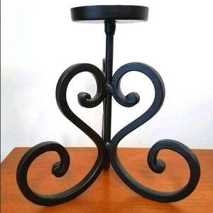 Black Pillar Candle Holder